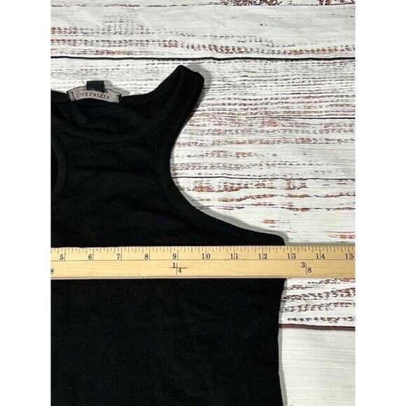 All Saints Womens Jamie Bodysuit Sleeveless High Neck Racerback Ribbed Black 6 - Picture 7 of 8